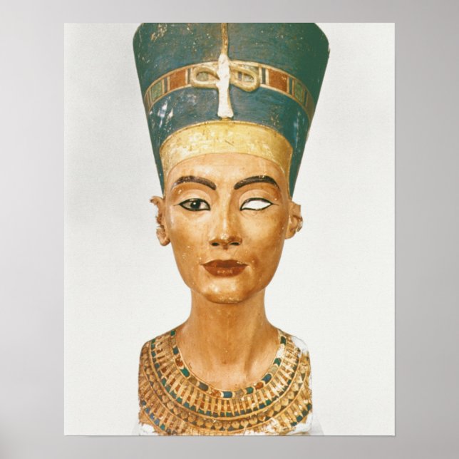 Bust of Queen Nefertiti, front view, from the stud Poster (Front)
