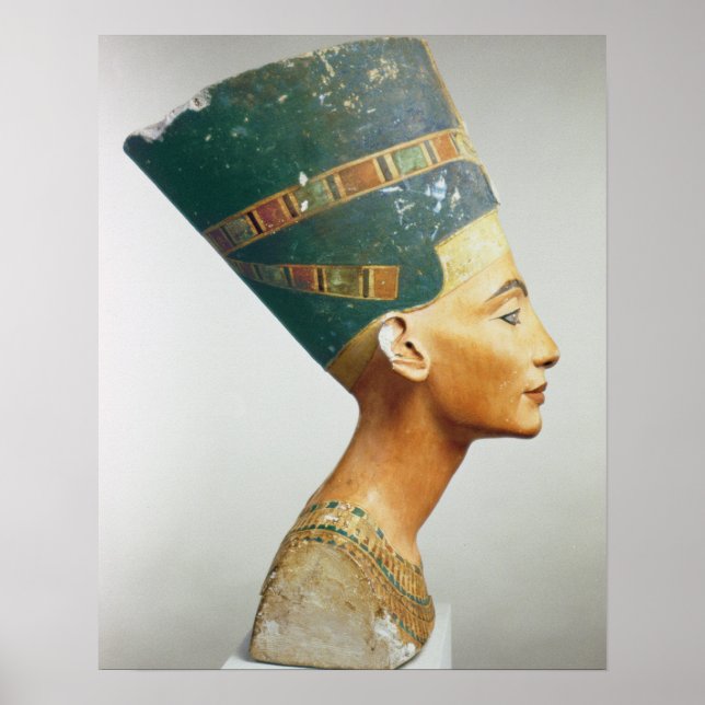 Bust of Queen Nefertiti, side view, from the studi Poster (Front)