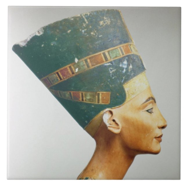 Bust of Queen Nefertiti, side view, from the studi Tile (Front)
