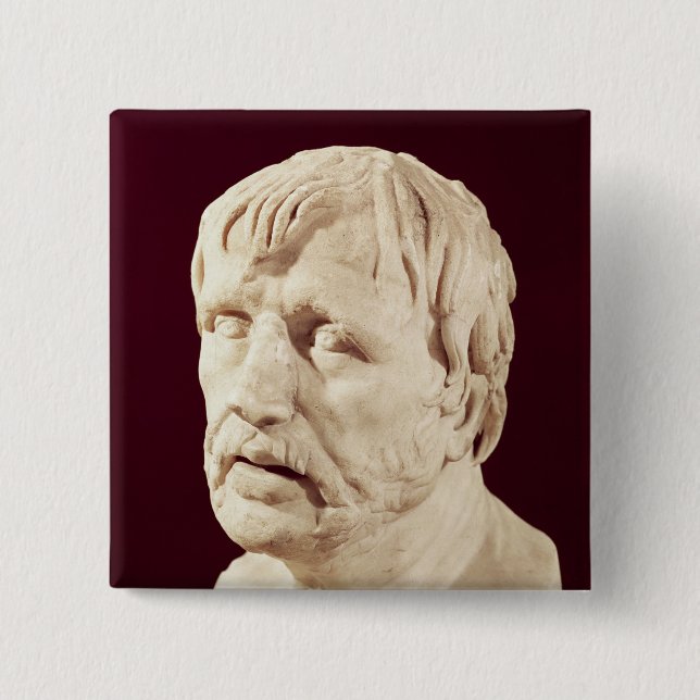 Bust of Seneca 15 Cm Square Badge (Front)