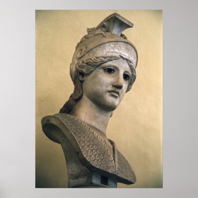 Bust of the Goddess Athena Poster (Front)
