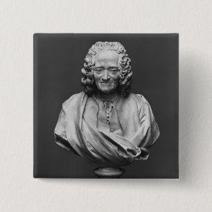 Bust of Voltaire 15 Cm Square Badge