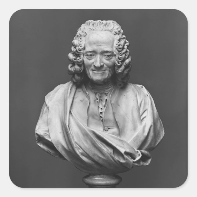 Bust of Voltaire Square Sticker (Front)