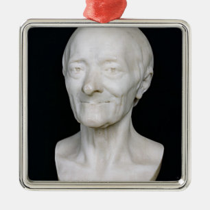 Bust of Voltaire  without his wig, 1778 Metal Tree Decoration