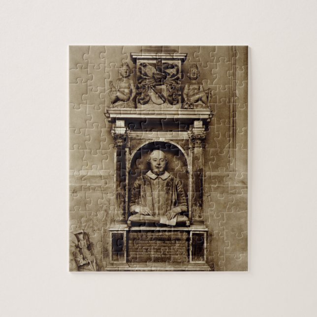 Bust of William Shakespeare (1564-1616) and inscri Jigsaw Puzzle (Vertical)
