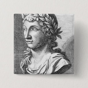 Bust of Xenophanes 15 Cm Square Badge