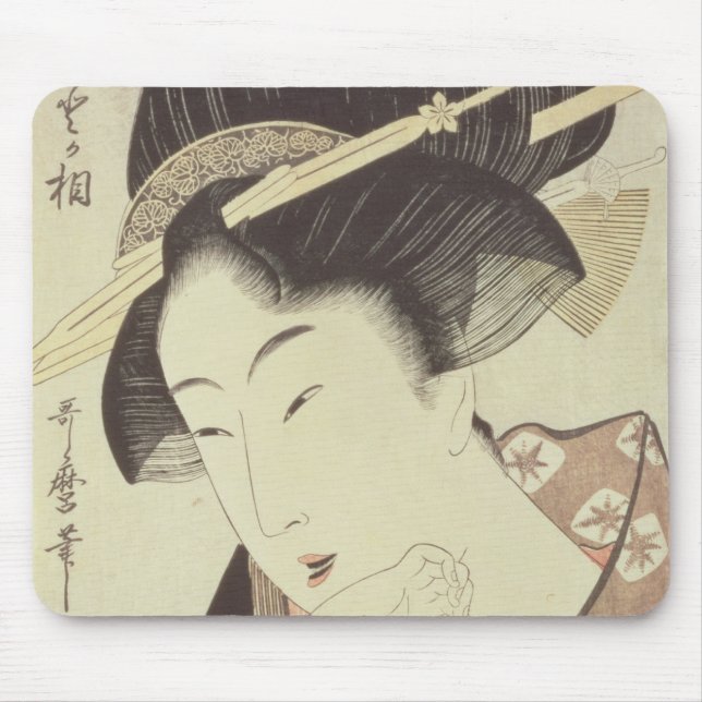 Bust portrait of the heroine Kioto of the Itoya Mouse Mat (Front)