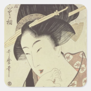 Bust portrait of the heroine Kioto of the Itoya Square Sticker