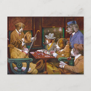 Busted! ("His Station and Four Aces") Postcard