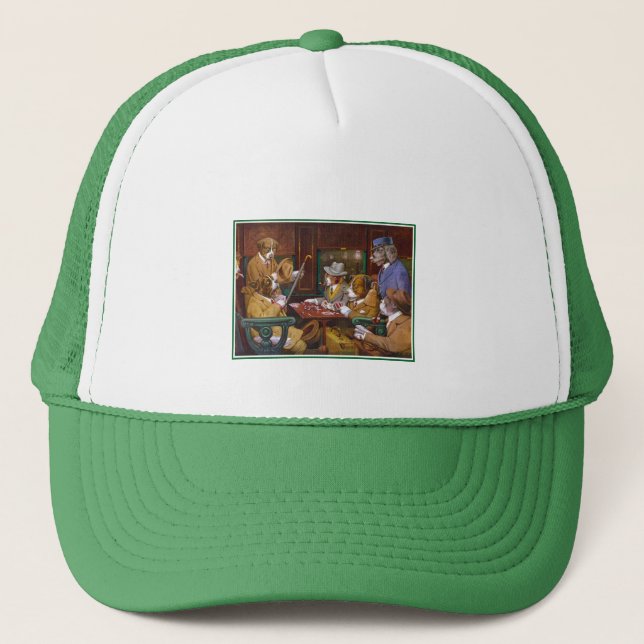 Busted! ("His Station and Four Aces") Trucker Hat (Front)
