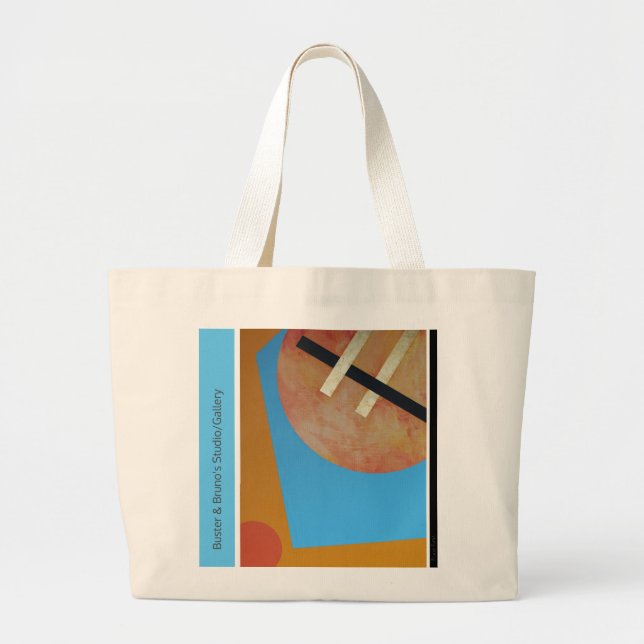 Buster & Bruno's abstract Large Tote Bag (Front)