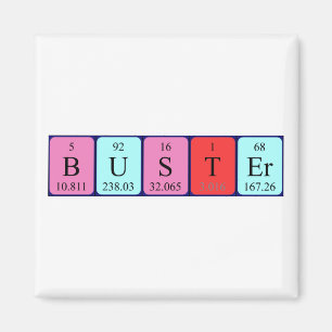 Buster periodic table name magnet