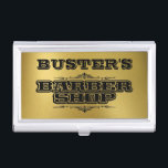 Buster's Barbershop Business Card Holder<br><div class="desc">Nifty card case for singers or real barbers.  Personalise with your business name or quartet name.</div>