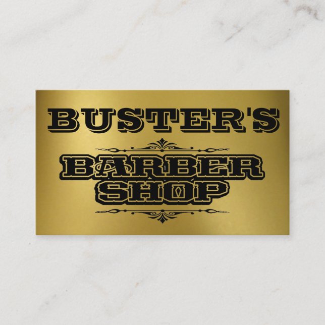 Buster's Gold Business Card (Front)