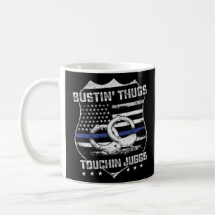 Busting Thugs Touching Juggs Police Humour Gag Coffee Mug