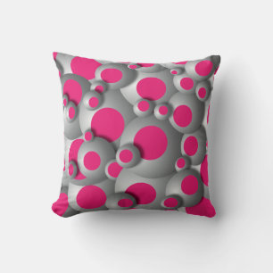 Bustling Bubbles Hot Pink Cushion