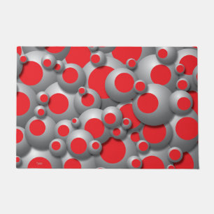 Bustling Bubbles Red Doormat