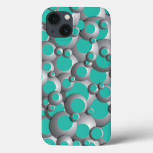 Bustling Bubbles Teal iPhone 13 Case