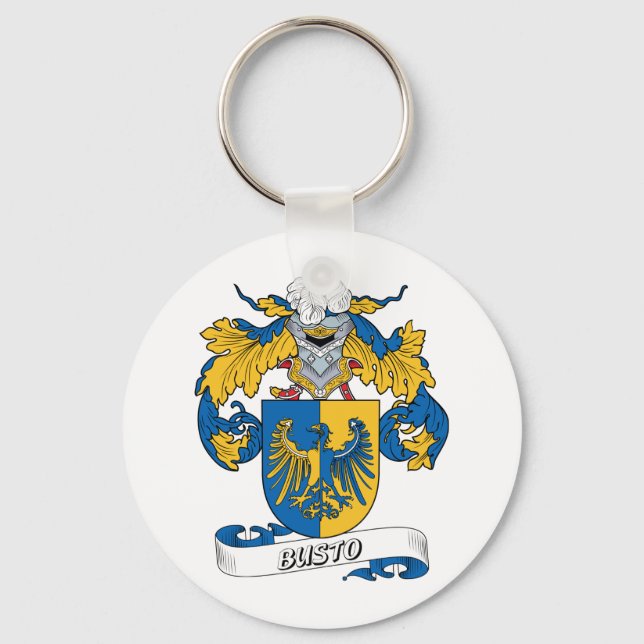 Busto Family Crest Key Ring (Front)