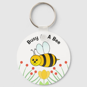 Busy As A Bee Personalised  Key Ring
