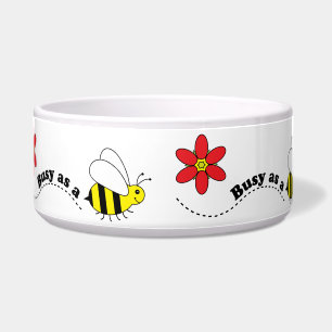 Busy as a Bee Pet Food Bowl for Dog or Cat