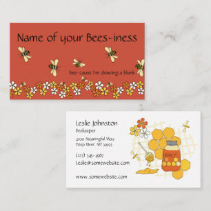 Busy Bee bright playful design Business Card