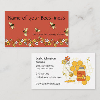 Busy Bee bright playful design Business Card