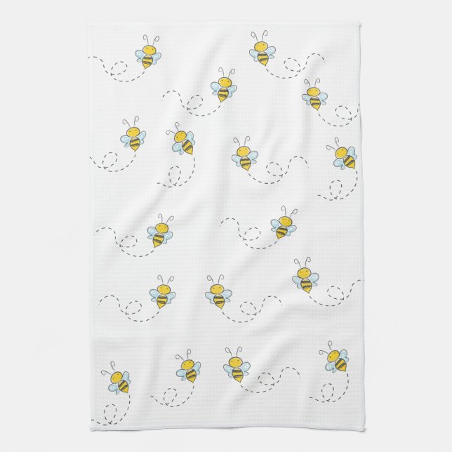 Busy Bee Tea Towel (Vertical)