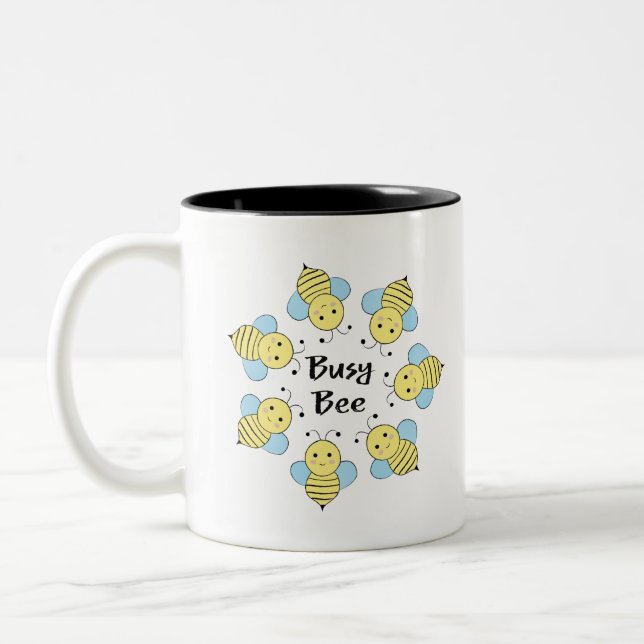 Busy Bee Two-Tone Coffee Mug (Left)