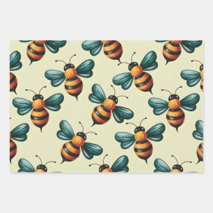 Busy Bee Wrapping Paper Sheet