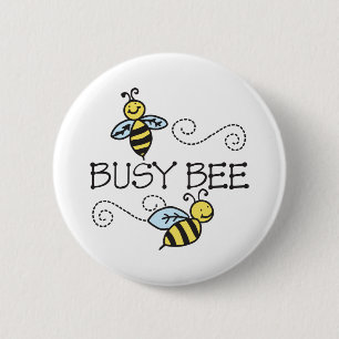 Busy Bees 6 Cm Round Badge