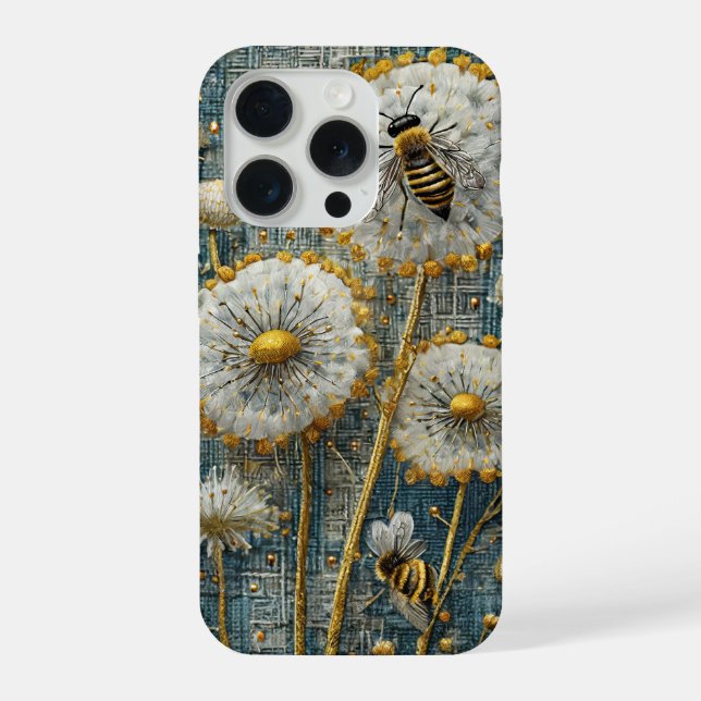 Busy Bees Dandelion Forest iPhone Case (Back)