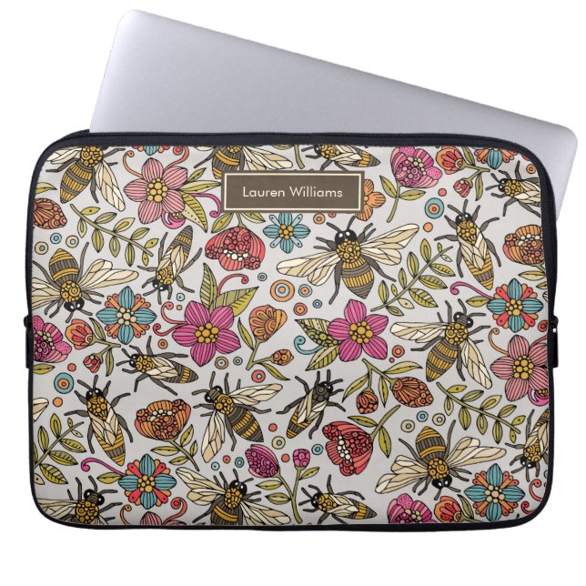 Busy Bees iPad Laptop Sleeve (Front)