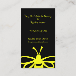 Busy Bee's Mobile Notary Loyalty Card