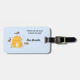 Busy Bees with their Beehive Luggage Tag