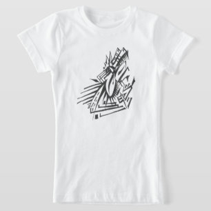 Busy Black White Abstract Tribal Tattoo Art T-Shirt
