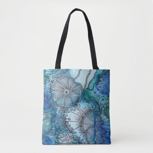 Busy Blue Tote Bag (Front)