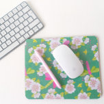 Busy Bugs Floral Pattern Mousepad<br><div class="desc">This mousepad will give a splash of colour to your desk.  Featuring this vibrant stylised green dragonfly & floral pattern.  Good things come to those who coordinate,  so why not pair it with a variety of products from this collection to find that perfect gift,  for yourself or loved ones.</div>