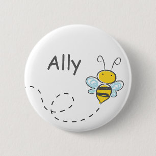 Busy Bumble Bee 6 Cm Round Badge