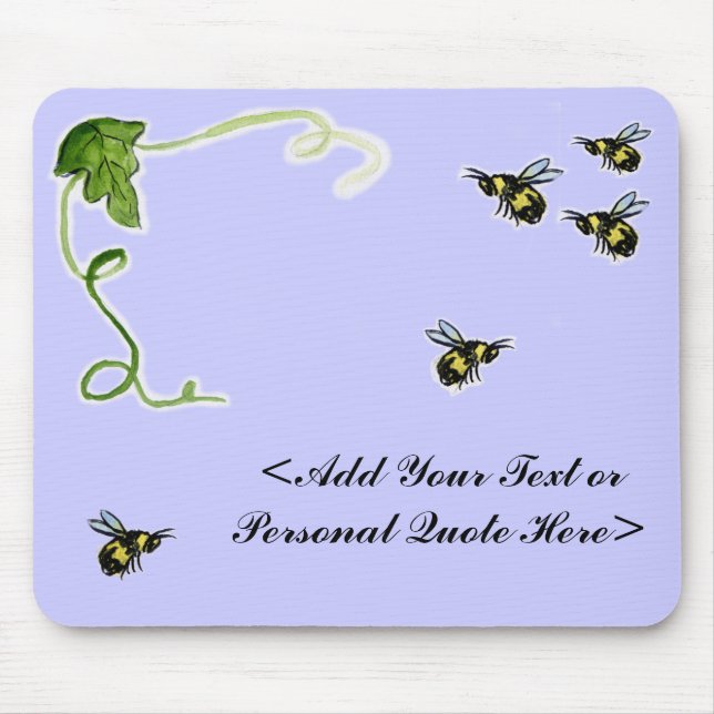 Busy Bumble Bee Mousepad (Front)