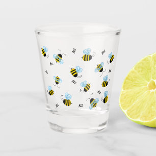 Busy Buzzing Bumble Bees Honeybees Shot Glass