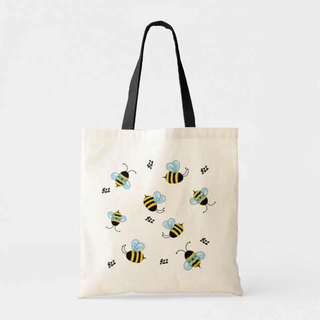 Busy Buzzing Bumble Bees Tote Bag (Front)