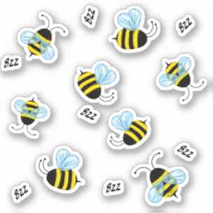 Busy Buzzing Bumblebees Honeybee Decal Stickers