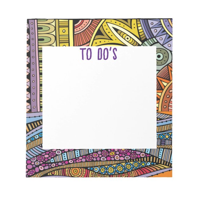 Busy Design To Do List Notepad (Front)