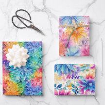 Busy Floral Tie Dye pattern set 6