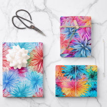 Busy Floral Tie Dye pattern set 7