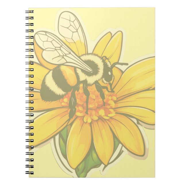 Busy gathering pollen  notebook (Front)