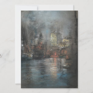 Busy Harbour (by Glenn Cooper Henshaw) Card