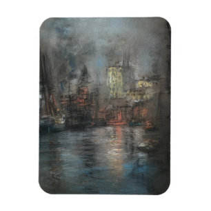 Busy Harbour (by Glenn Cooper Henshaw) Magnet