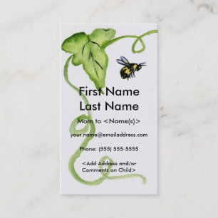 Busy Honey Bee Custom Photo Calling Playdate Cards